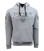 Толстовка Top Gun 3D Logo Hoodie Gray