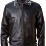 Шкіряна куртка Top Gun Leather Jacket with Bonded Fur Black