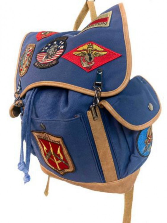 Рюкзак Top Gun Canvas Backpack With Patches Navy