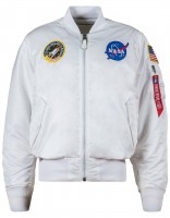 Льотна куртка NASA MA-1 Flight Jacket Alpha Industries White