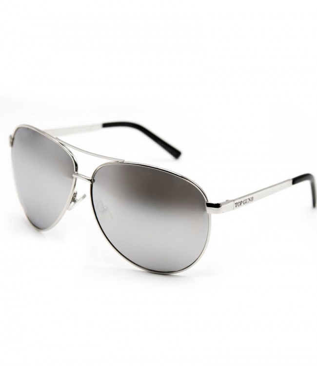Сонцезахисні окуляри Top Gun Classic Black Aviator Sunglasses Silver