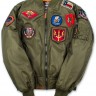 Бомбер Top Gun MA-1 Nylon Bomber Jacket with Patches Olive
