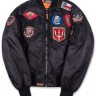 Бомбер Top Gun MA-1 Nylon Bomber Jacket with Patches Black