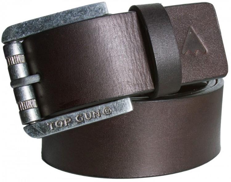 Шкіряний ремінь Top Gun Black Leather Belt Brown