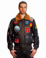 Шкіряна куртка Топ Ган Top Gun 2 Maverick Official Signature Series Flight Jacket 2.0 (brown) TG2