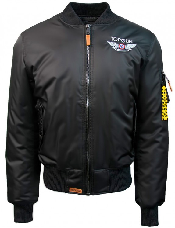 Куртка Top Gun Official MA-1 "WINGS" Bomber Jacket With Patches Black