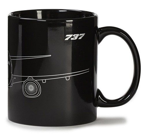 Чашка Boeing 737 Midnight Silver Mug