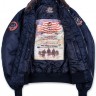 Бомбер Top Gun Official B-15 Flight Bomber Jacket with Patches Navy