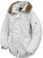 Куртка аляска Slim Fit N-3B Parka Alpha Industries White