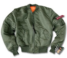 Бомбер MA-1 Flight Jacket Alpha Industries Olive