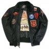 Бомбер Top Gun Official B-15 Flight Bomber Jacket with Patches Black
