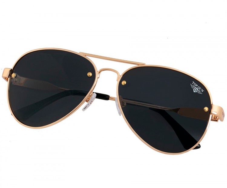 Поляризаційні сонцезахисні окуляри Top Gun Polarized Aviator "Rivet" Gold