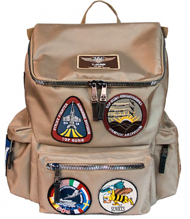 Рюкзак Top Gun backpack with patches Khaki