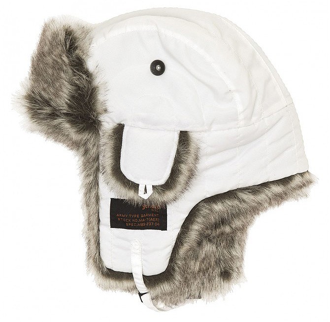 Зимова шапка Schott NYC Army Fur Hat White CAP 1917