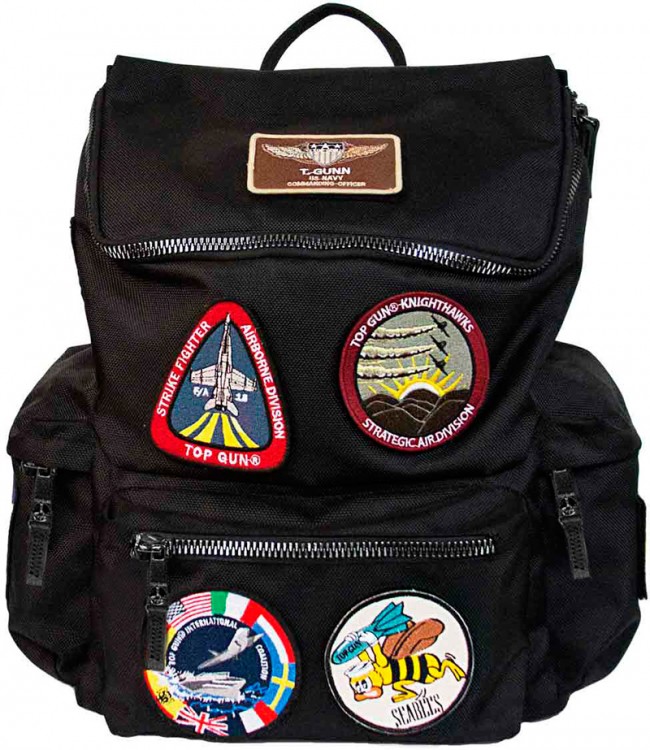 Рюкзак Top Gun backpack with patches Black