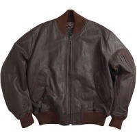 Шкіряна куртка MA-1 Leather Brown