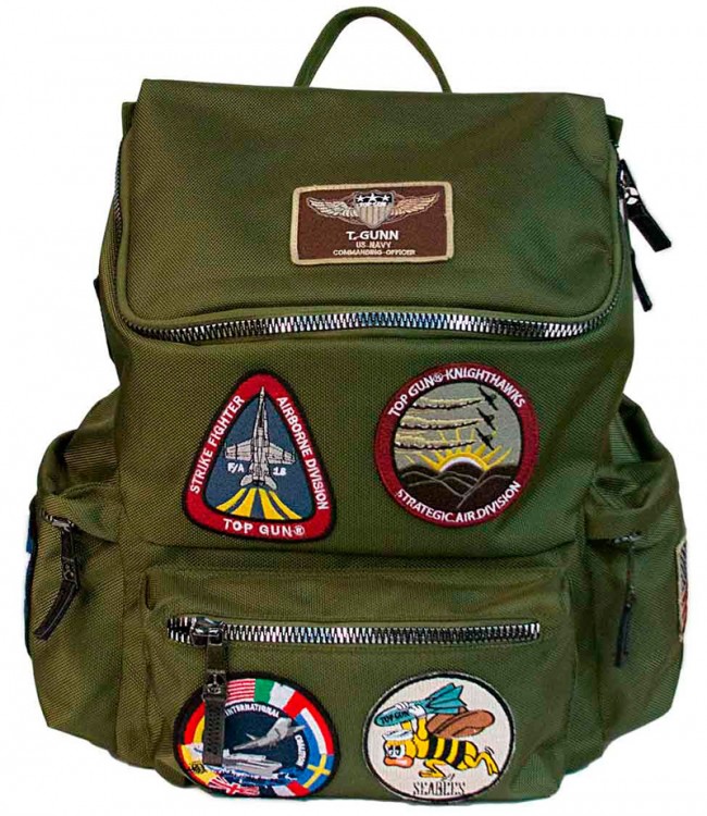 Рюкзак Top Gun backpack with patches Olive