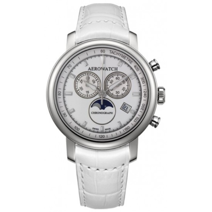 Авіаційний швейцарський годинник Aerowatch Renaissance Chronograph Moon-Phases 84936AA04