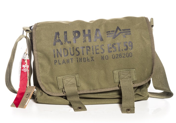 Сумка Alpha Industries Cargo Canvas Courier Bag Olive