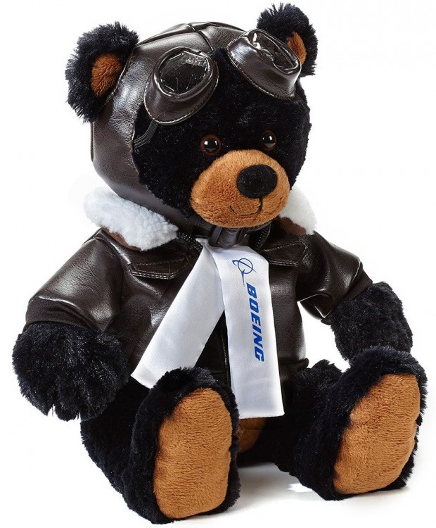 Великий ведмедик іграшка Boeing Aviator Bear Brown