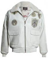  Top Gun Official Bomber Jacket White TOPGUNX