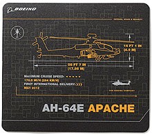 Килимок для миші AH-64E Apache Schematics Mousepad