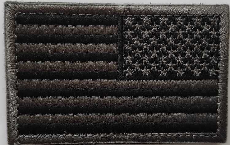 Оригінальна нашивка American Flag Patch (Silver/Black)