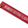 Брелок Remove Before Flight Keychain Red
