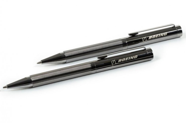 Boeing Textured Gunmetal Pen/Pencil Set