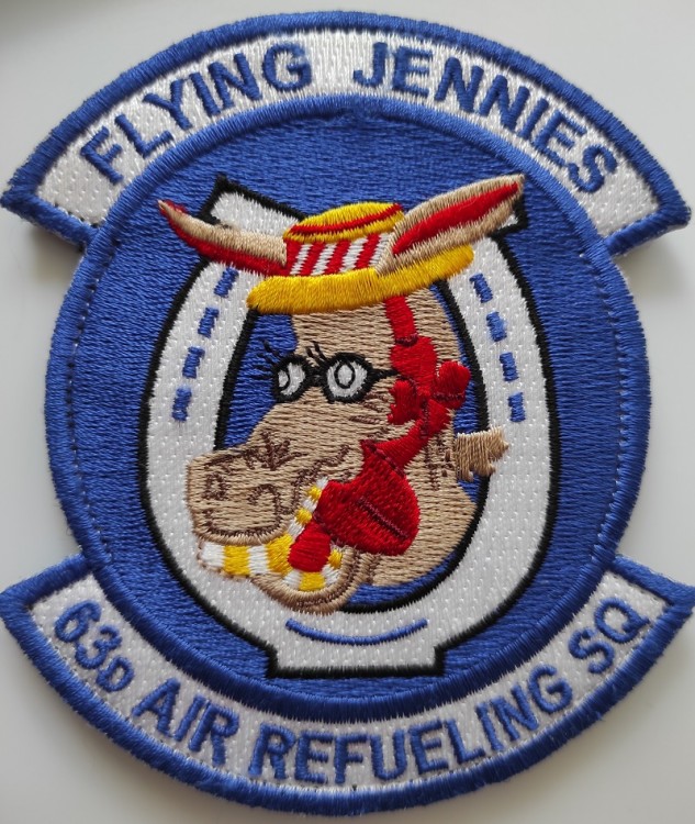 Оригінальна нашивка USAF 63rd Air Refueling Squardon - Flying Jennies